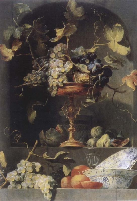 Frans Snyders Style life with fruits in a niche oil painting image